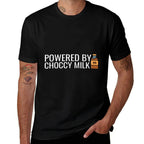 Powered By Choccy Milk Meme Chocolate Milk Lover Funny Mens  Rolled Sleeves T-Shirt