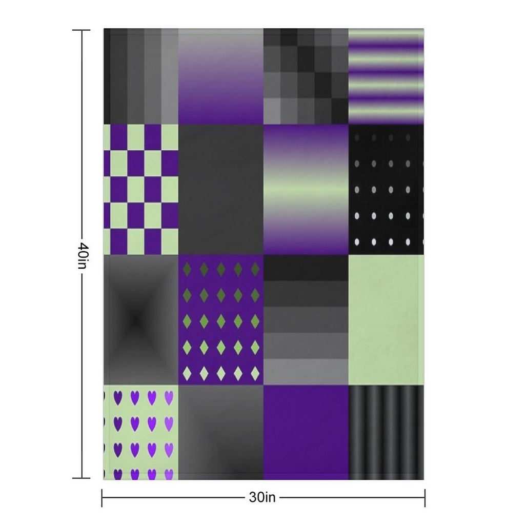 Funny Patchwork Pattern 9 Wrinkle-free Throw Blanket