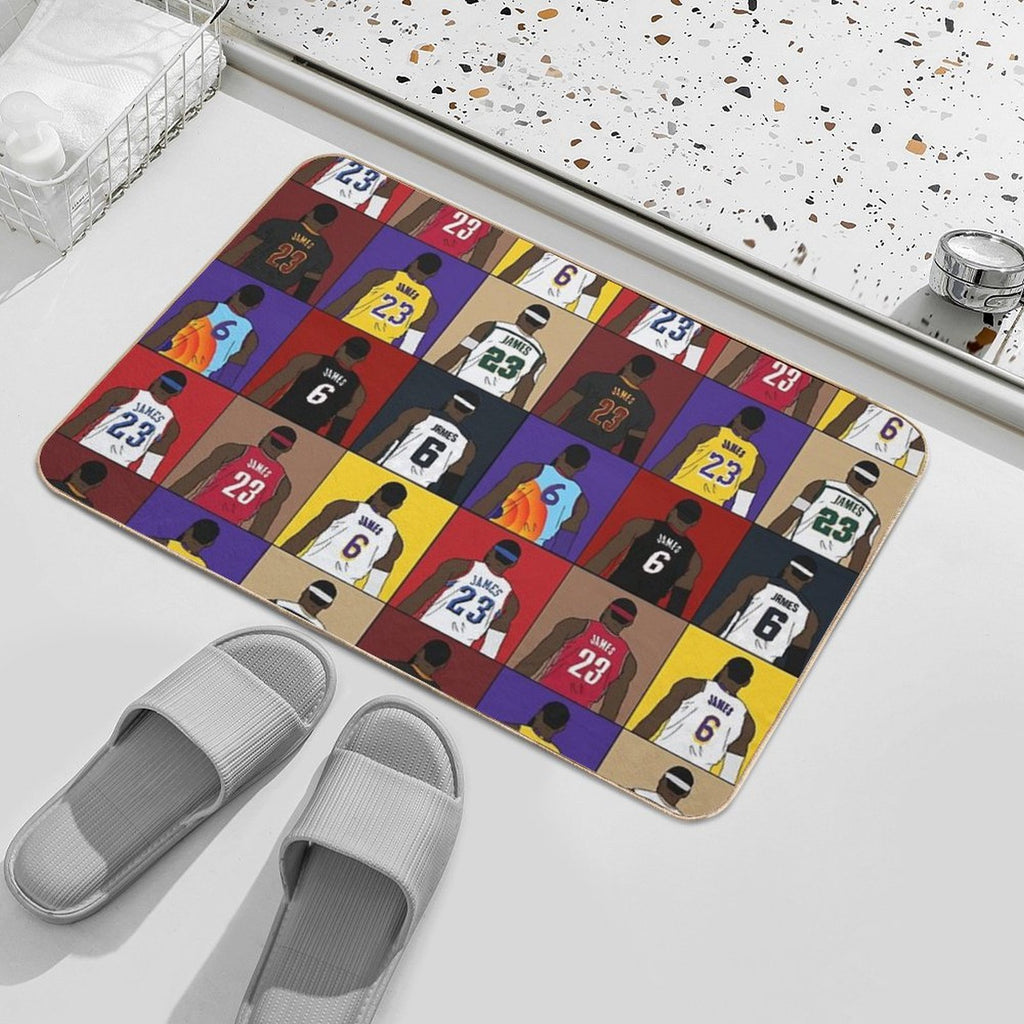 LeBron James Grid  Non-Slip Bath Mat