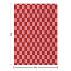 Pink And Red Checkered Anti-pilling Throw Blanket