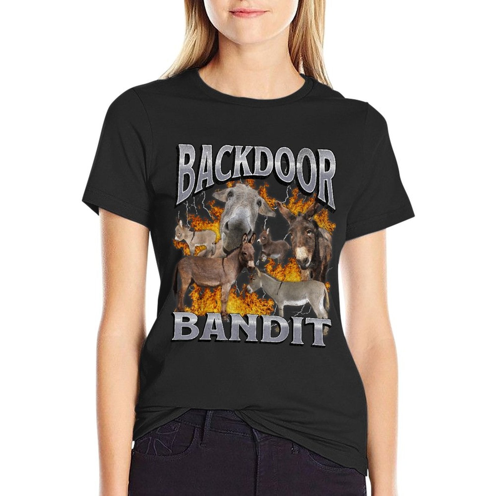 Backdoor Eats Funny Offensive Donkey Meme Bootleg  Odor-resistant T-Shirt