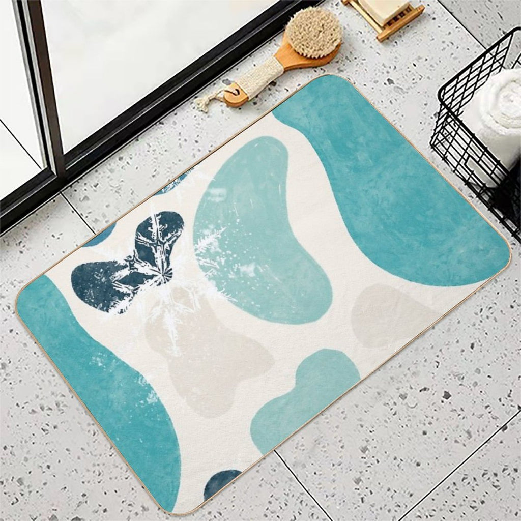 Abstract Winter Vibes  Fade-Resistant Bath Mat