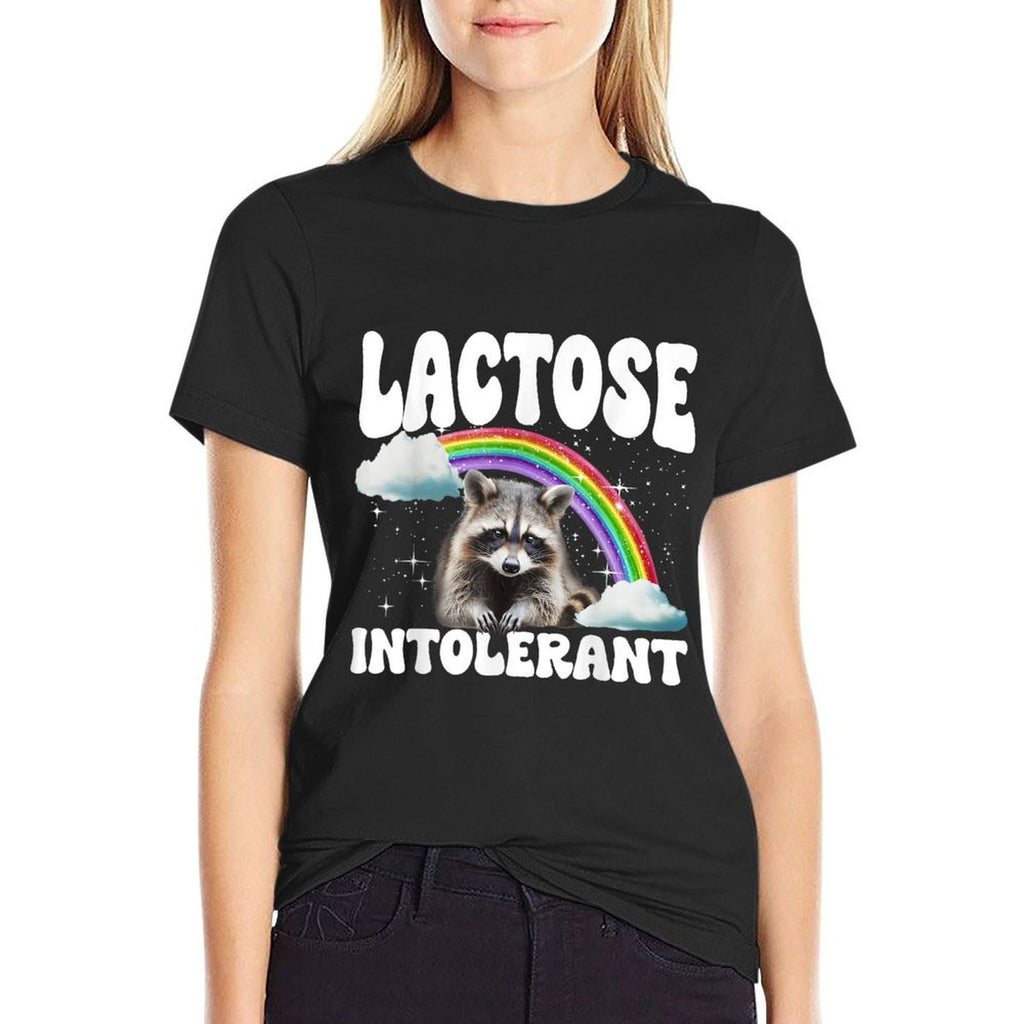 Lactose Intolerant Raccoon Meme Culture  Stretchy T-Shirt