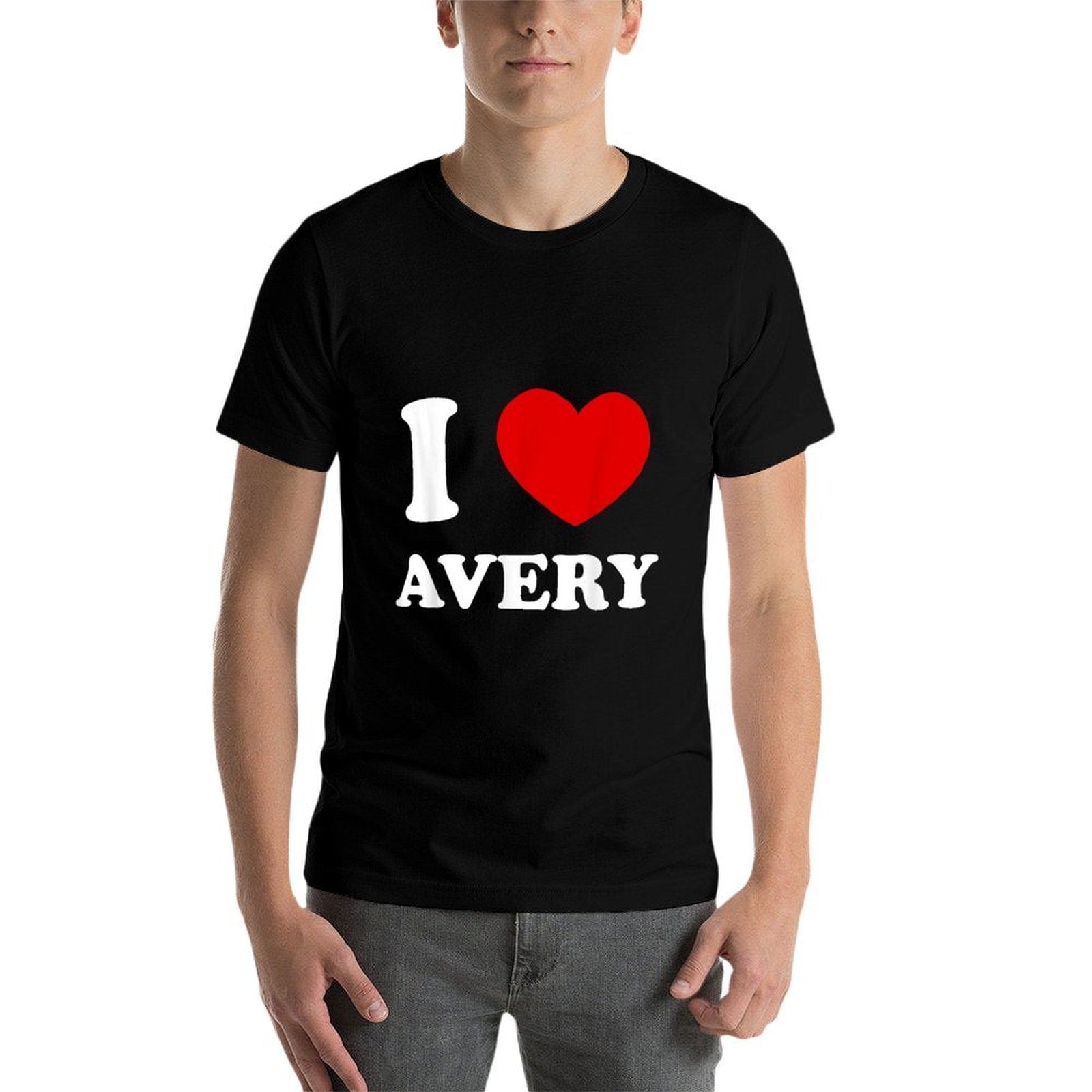 I Love Avery I Heart Avery Funny Avery  Graphic-printed T-Shirt