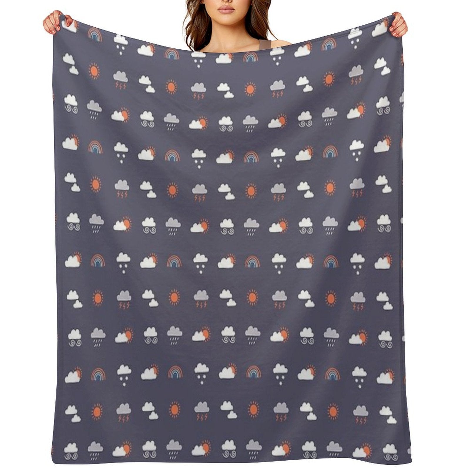 Weather Forecast - Gloomy Quick-dry Throw Blanket