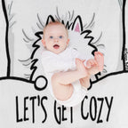 White Pomeranian Tucked Into Bed Cute Pom Cartoon Dog Durable Throw Blanket