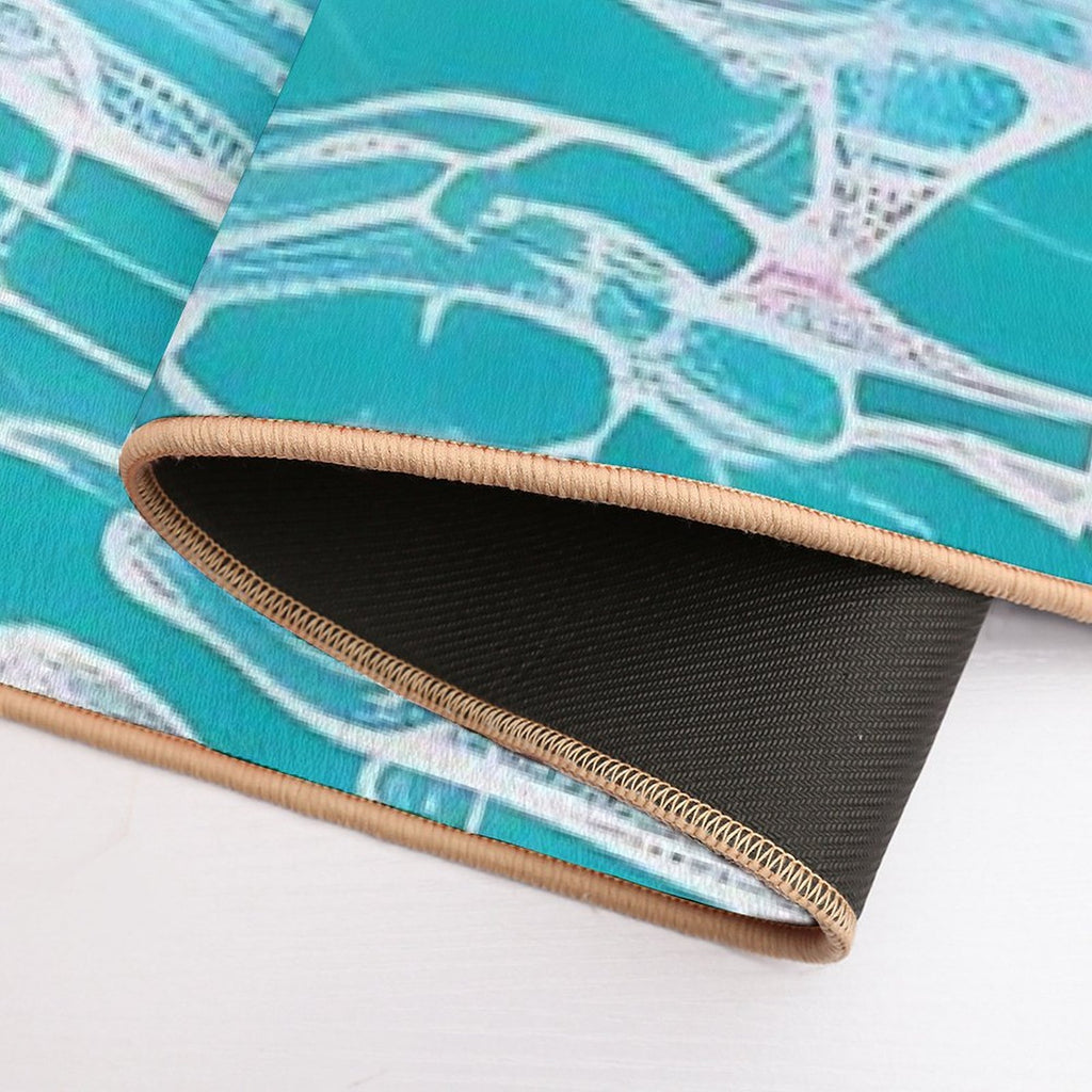 Abstract Water  Repositionable Bath Mat