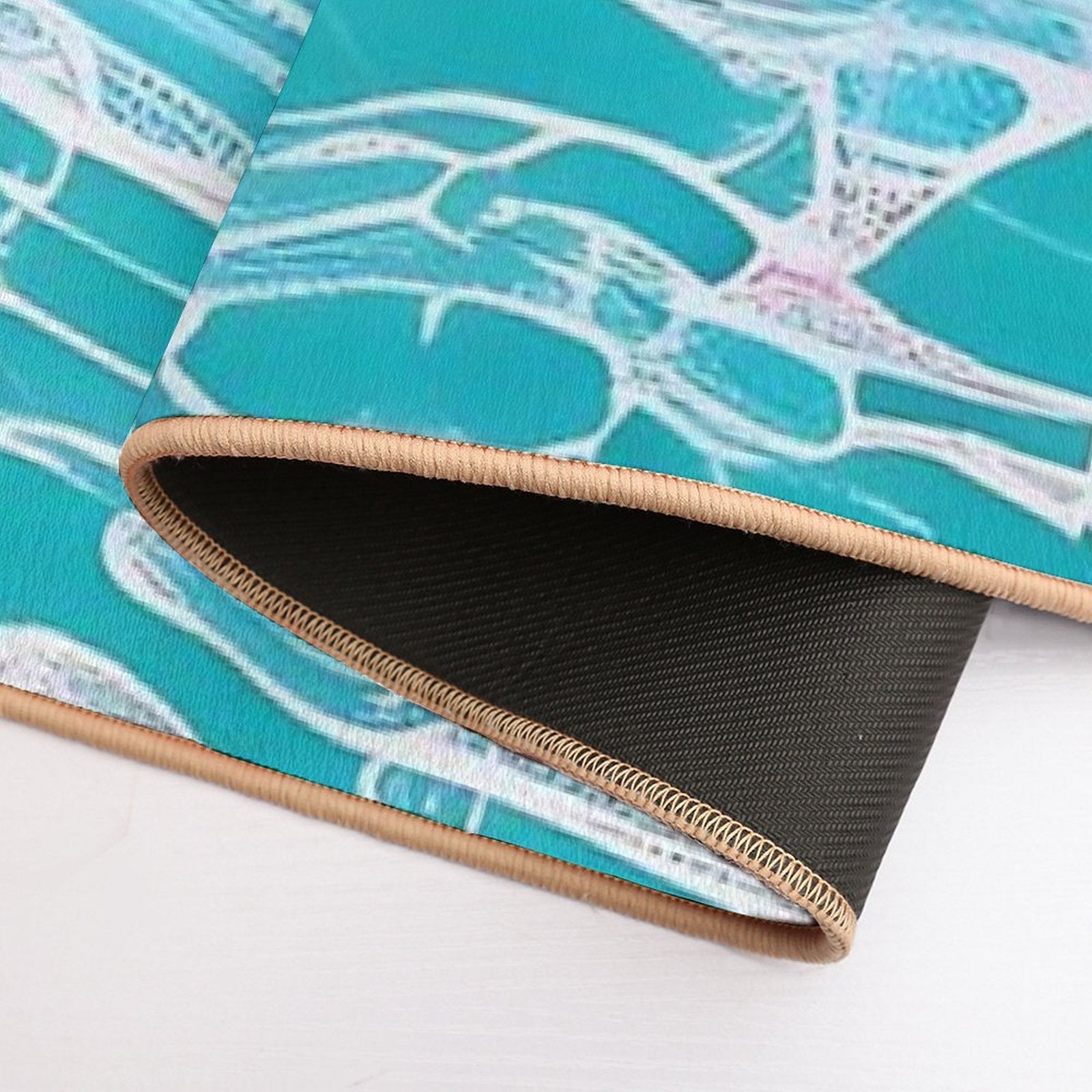 Abstract Water  Repositionable Bath Mat