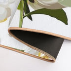 Beautiful Floral Seamless Pattern with Hydrangea White Flowers, Ochids And Leaves.  Stain-Proof Bath Mat