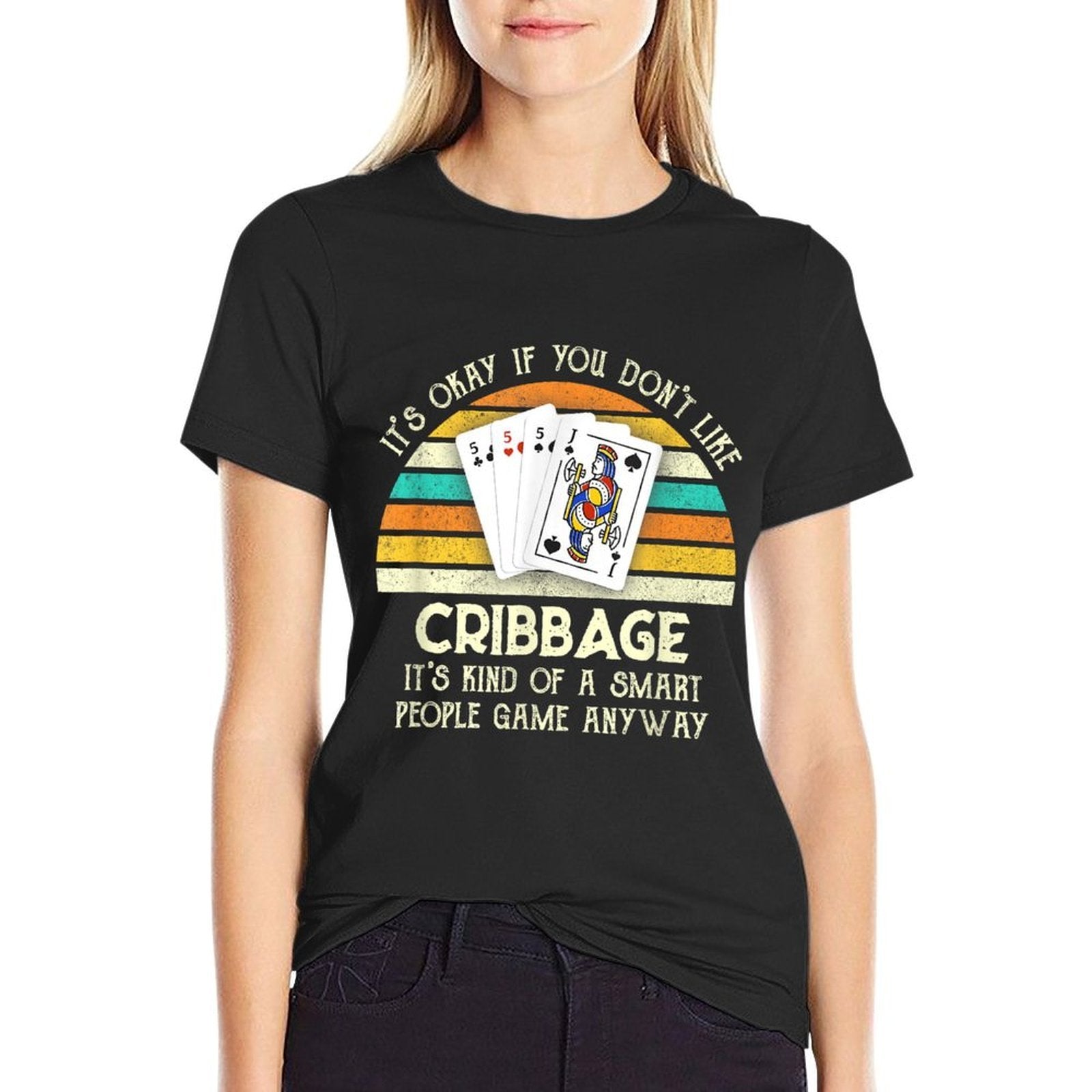 Its Okay If You Dont Like Cribbage Funny Cribbage Player  Cotton T-Shirt
