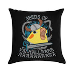 Seeds Or Valhalla - Viking Cockatiel Soft Hidden Zipper Throw Pillow