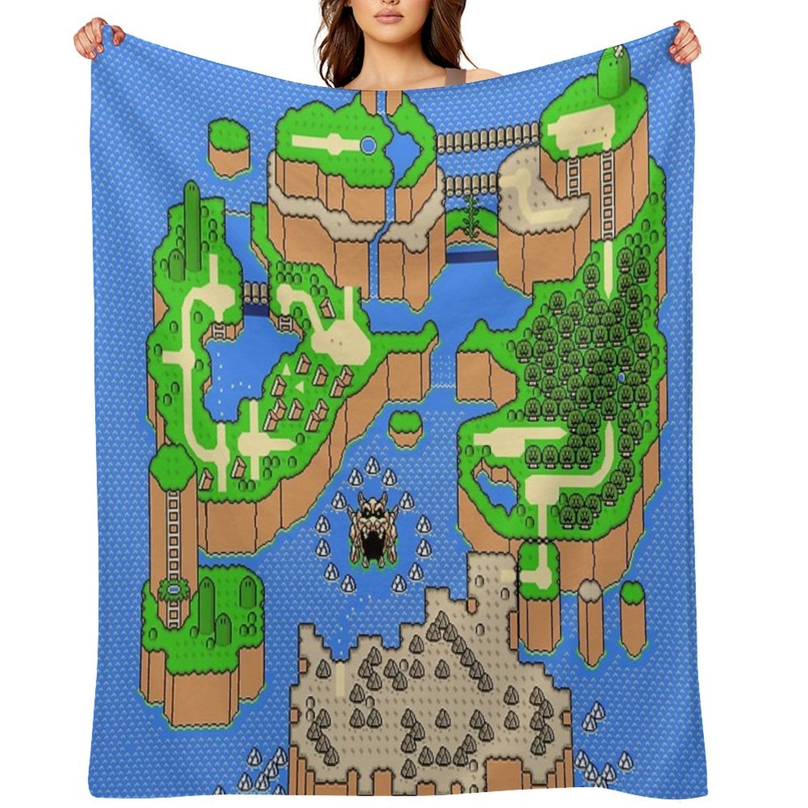Super World Map Sustainable Throw Blanket