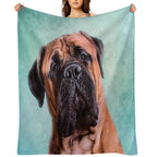 Bullmastiff Dog Sustainable Throw Blanket
