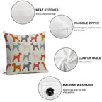 Vintage Miniature Schnauzer Dog Pattern Soft Warmth Comfort Throw Pillow