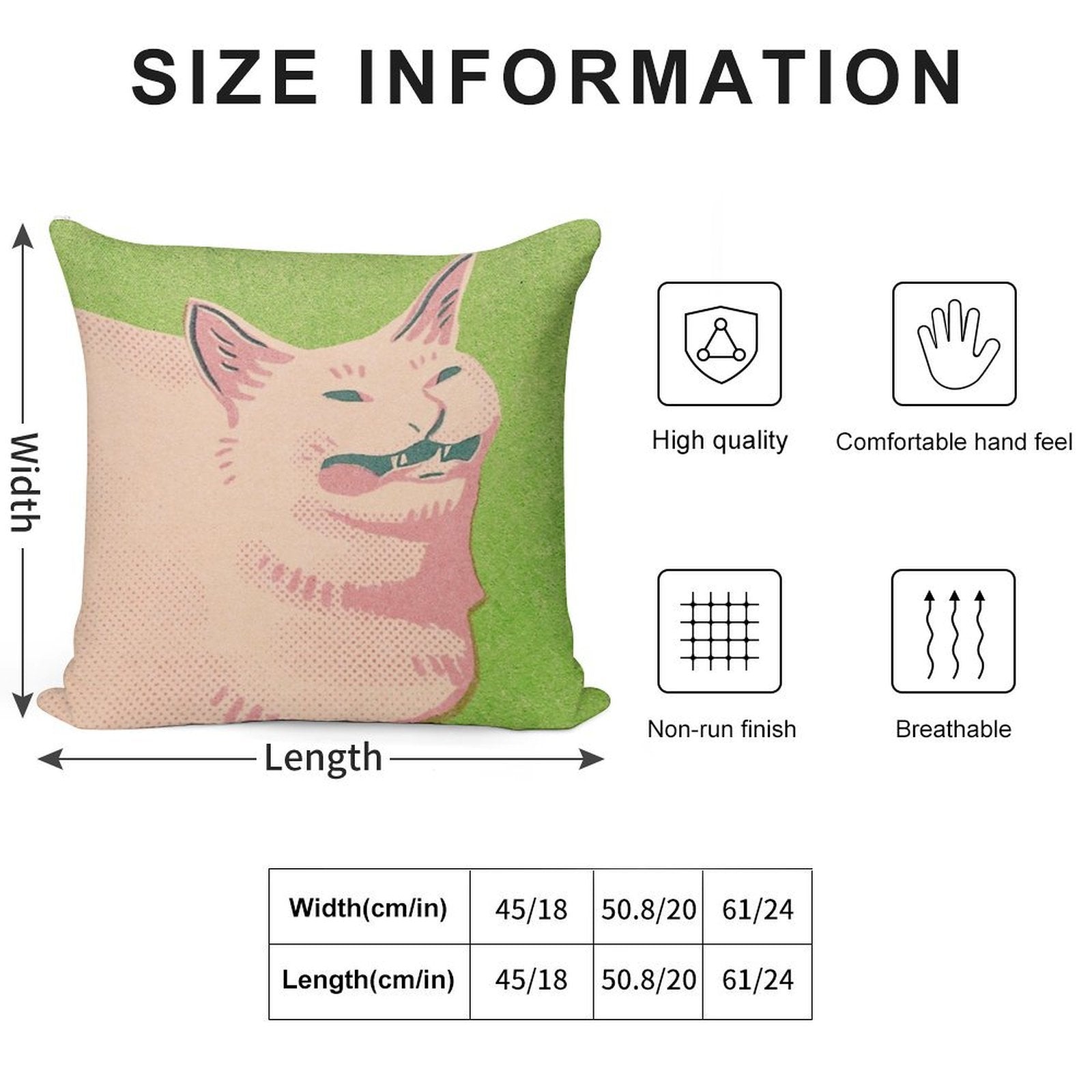 Sneeze Cat Soft Anti-Pilling Throw Pillow