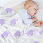 Lilac Animal Crossing Leaf Durable Throw Blanket