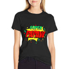 Super Papaw Comic Themed Style Superhero Fathers Day  Slim-fit Cut T-Shirt