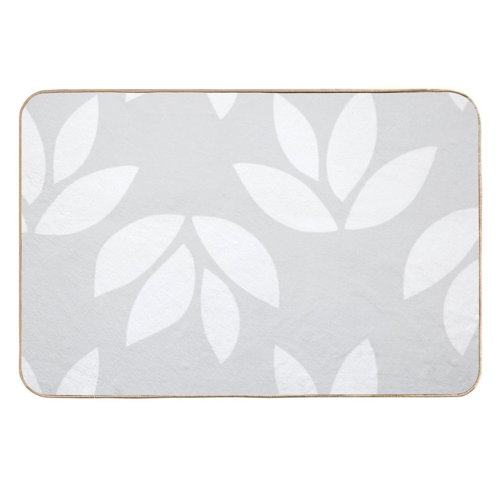 Simple Leaves Pattern  Toxin-Free Bath Mat