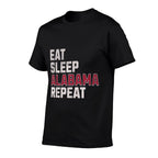 Funny Eat, Sleep, Alabama, Repeat  Alabama Fan  Moisture-wicking T-Shirt