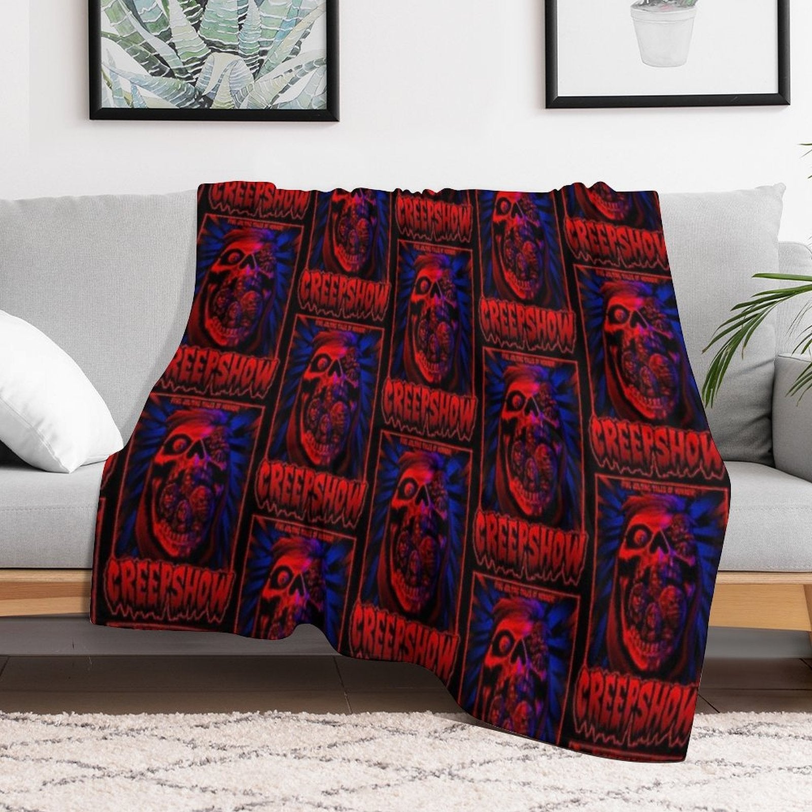 Five Jolting Tales of Horror! Shrink-resistant Throw Blanket