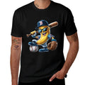 Funny Lets Go Bananas Banana Playing Baseball Player  Durable T-Shirt