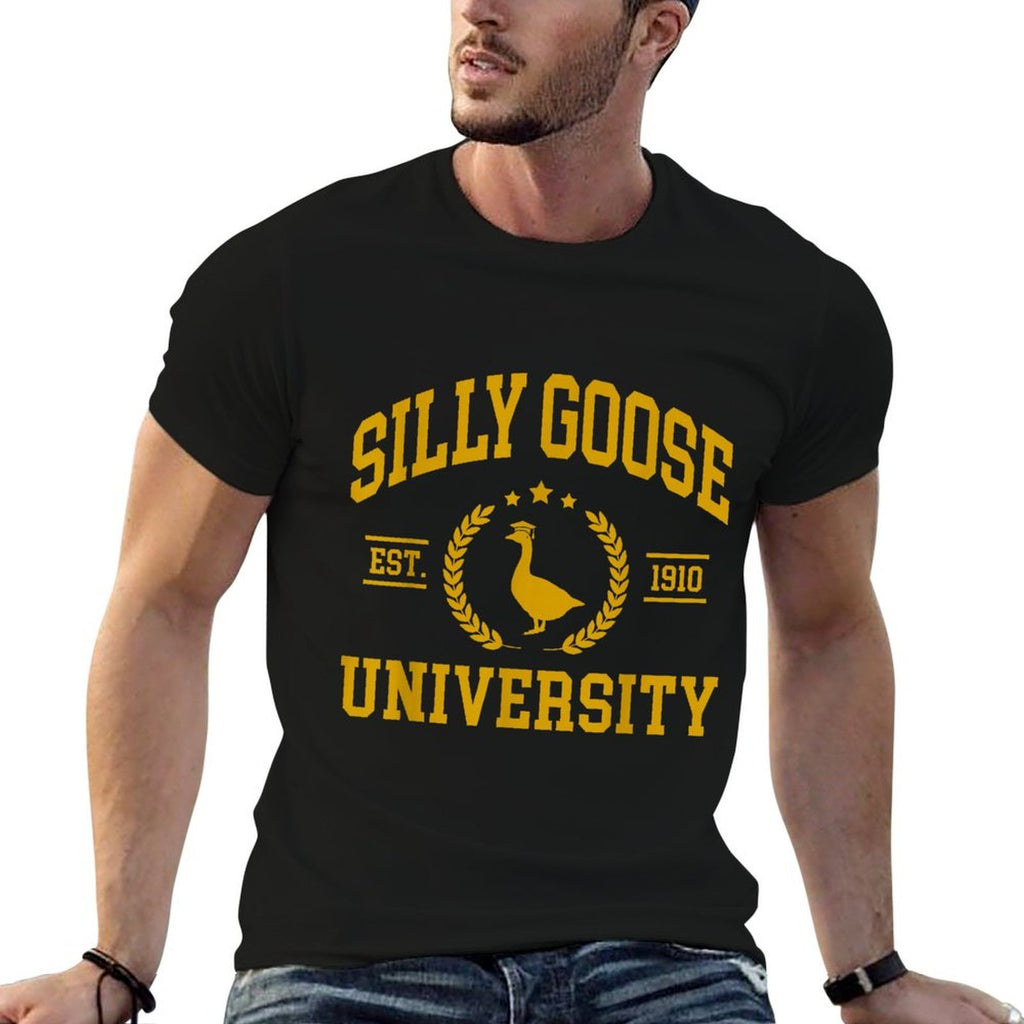 Silly Goose University, Funnys For Men, Goose  Easy-care T-Shirt