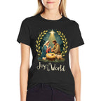 Christmas Nativity Christian Birth of Jesus Joy to The World  Fade-proof Color T-Shirt