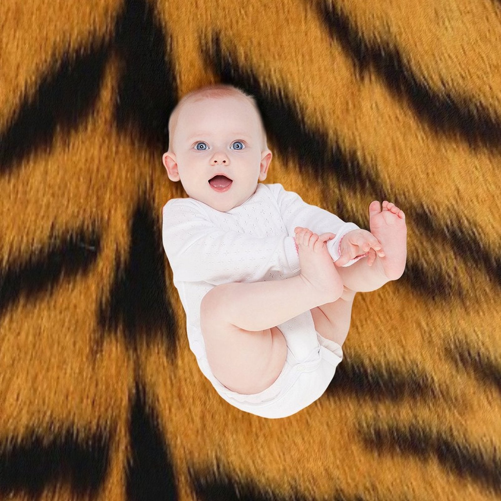 Black And Orange Tiger Print Phone Case - Trendy Design for Your Device Eco-conscious Throw Blanket