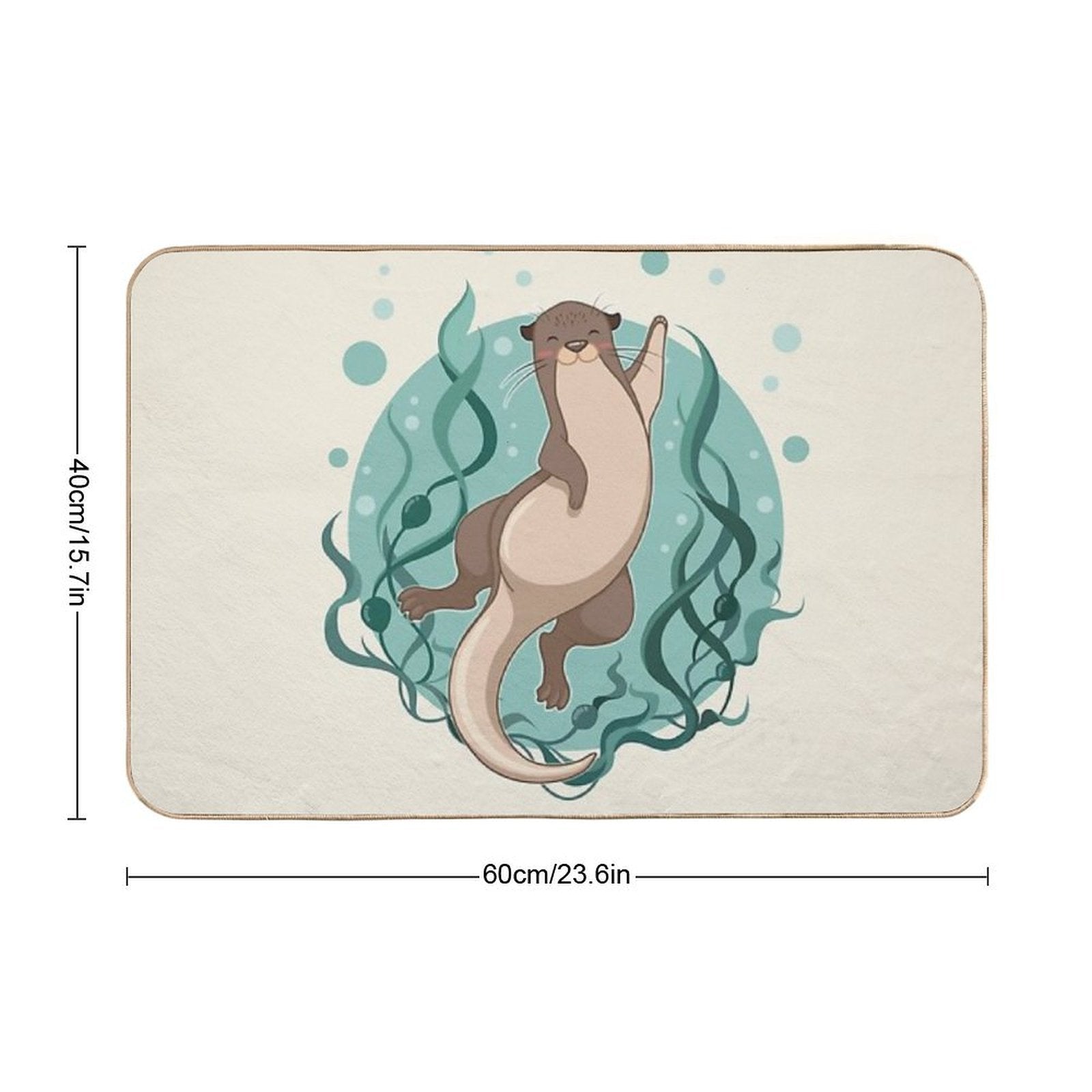 Otter Waving  Versatile Bath Mat
