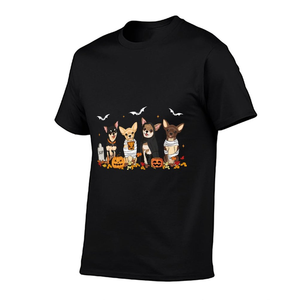 Funny Pumpkin Ghost Chihuahua Halloween Chihuahua Dog Mom  Vintage-inspired T-Shirt