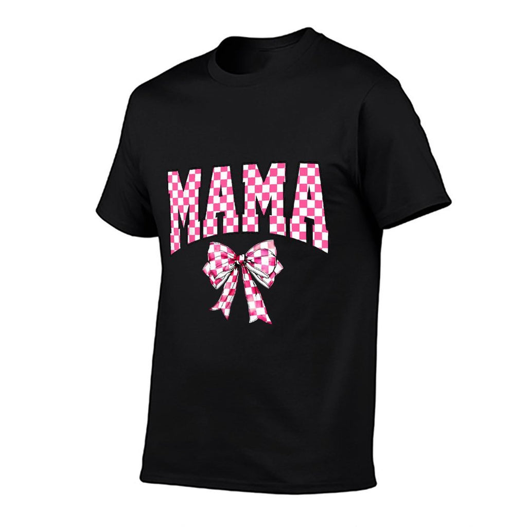 Mama Coquette Bow Mothers Day Checkered  Moisture-wicking T-Shirt