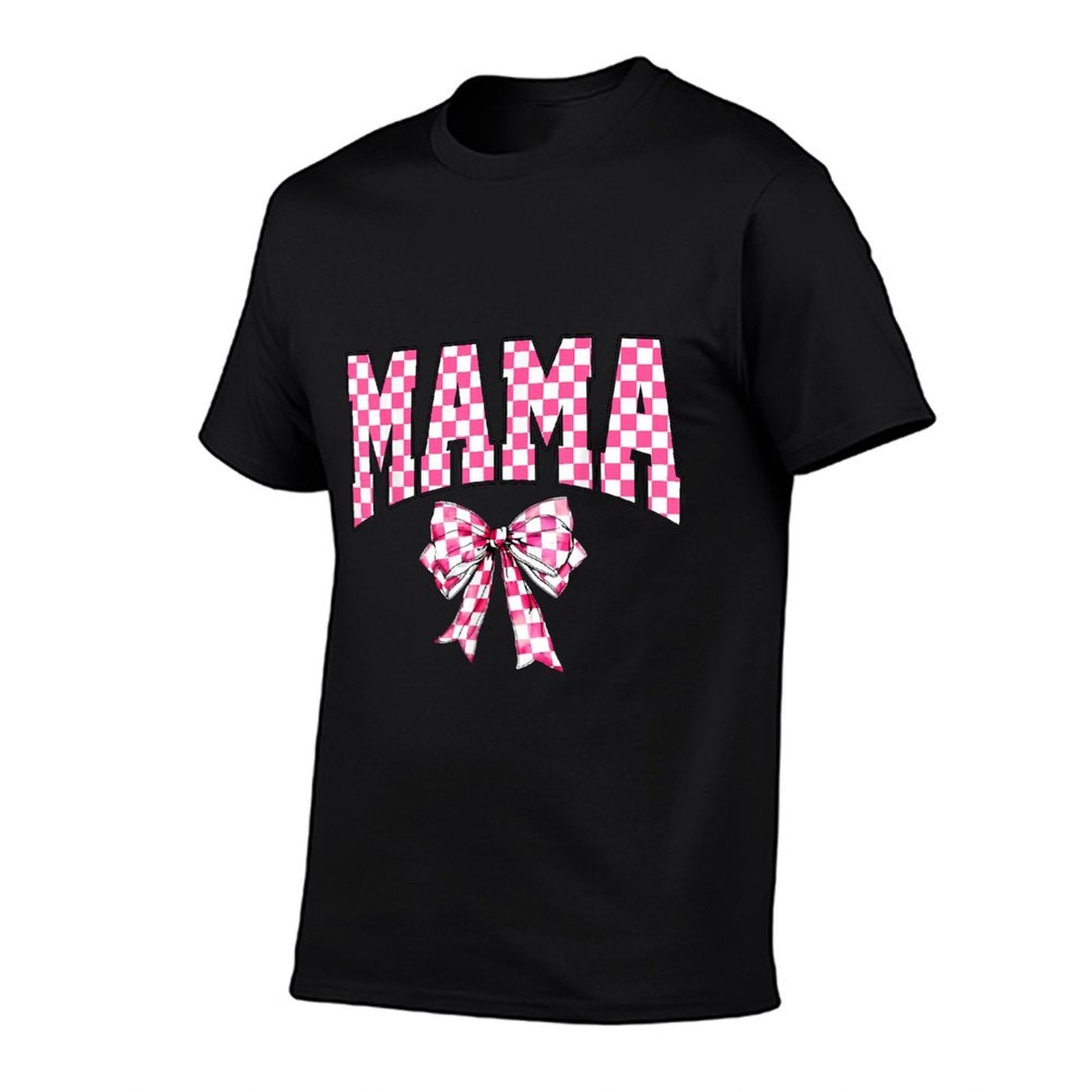 Mama Coquette Bow Mothers Day Checkered  Moisture-wicking T-Shirt