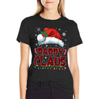Daddy Claus Christmas Lights Pajama Family Group Matching  Breathable T-Shirt