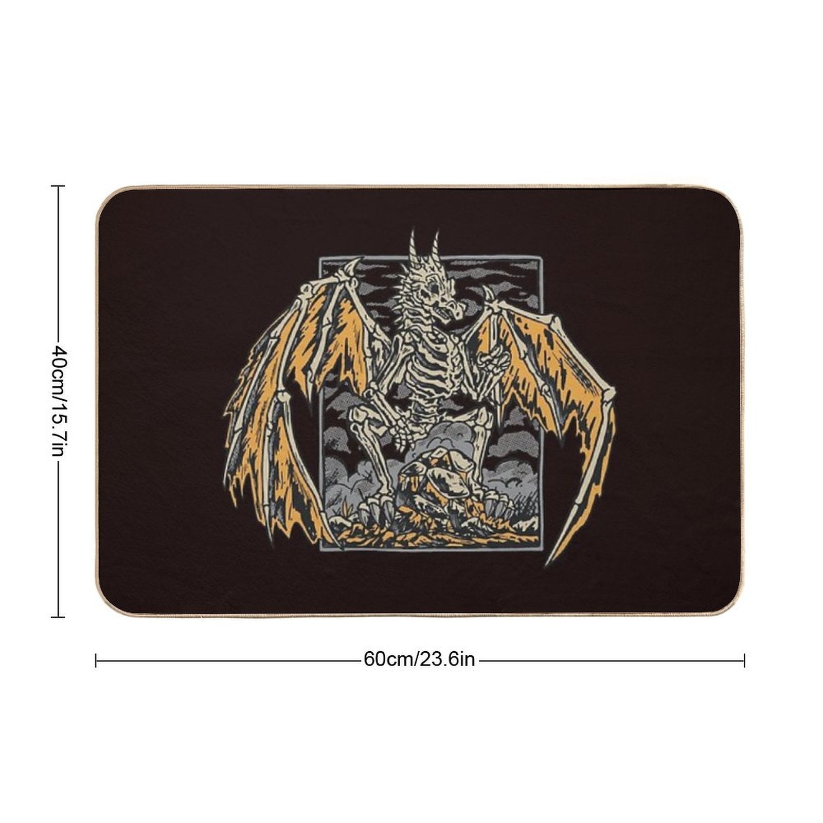 Skeleton Dragon  Absorbent Bath Mat
