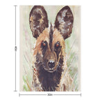 African Wild Dog Premium Throw Blanket
