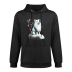 Arctic Japanese Fox Kawaii Cherry Blossom Flower Sakura All-Day Comfort Hoodie