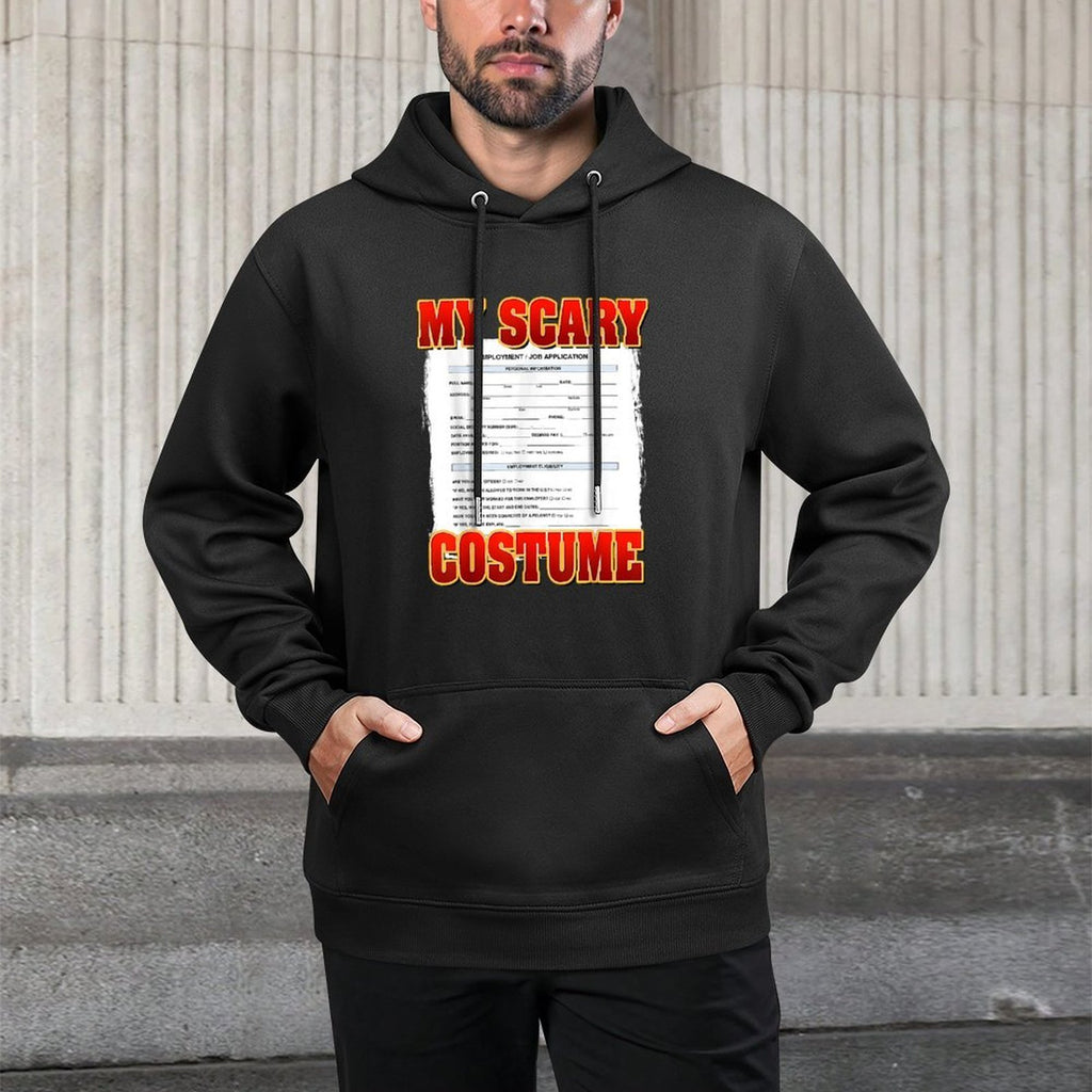 My Scary Custom Funny Job Application Meme Custom Halloween Layering Staple Hoodie