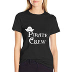 Pirate Crew Funny Halloween Costume Party Men Boys  Summer-ready Fabric T-Shirt