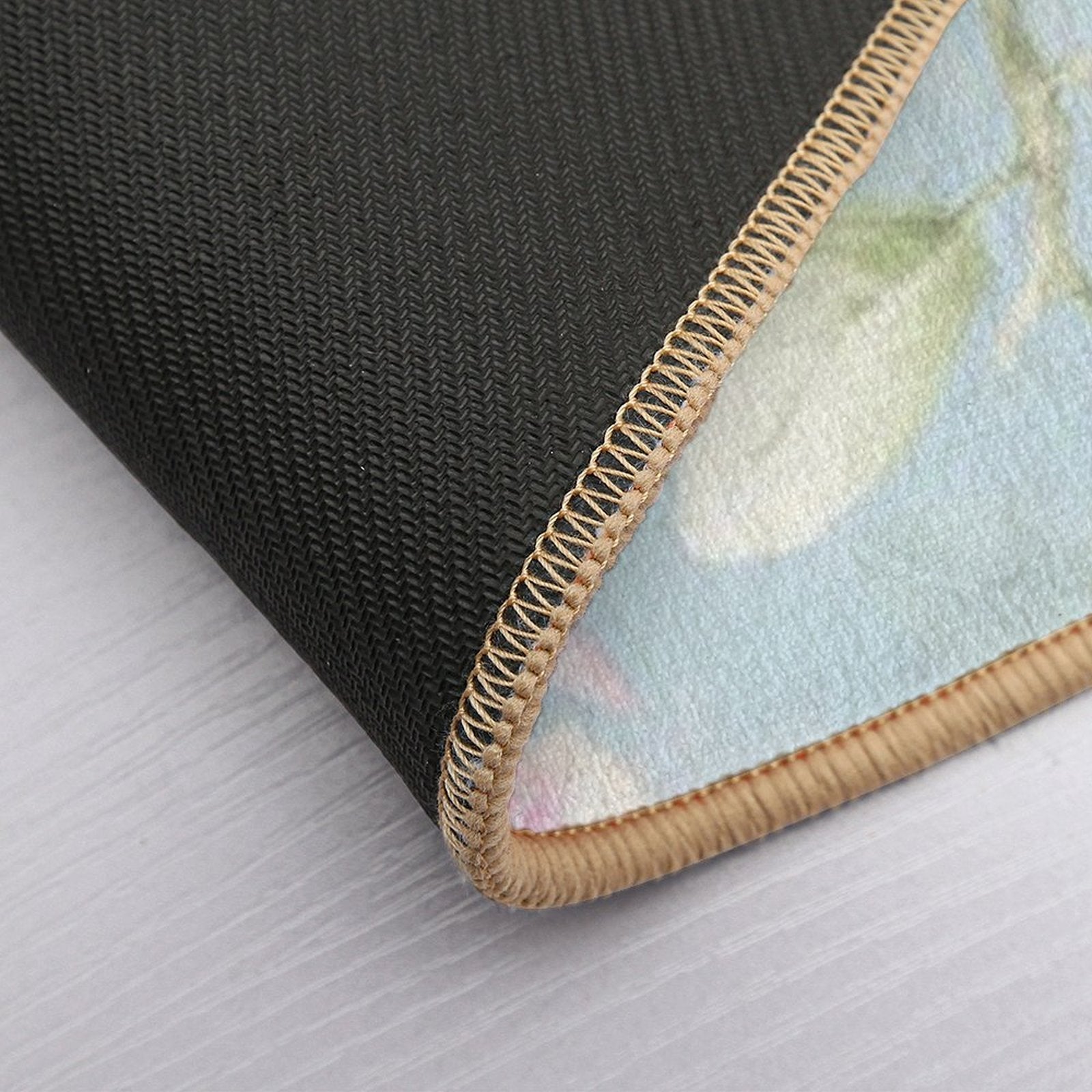 Vintage Magnolias Light Blue Botanical Garden Pattern  Toxin-Free Bath Mat