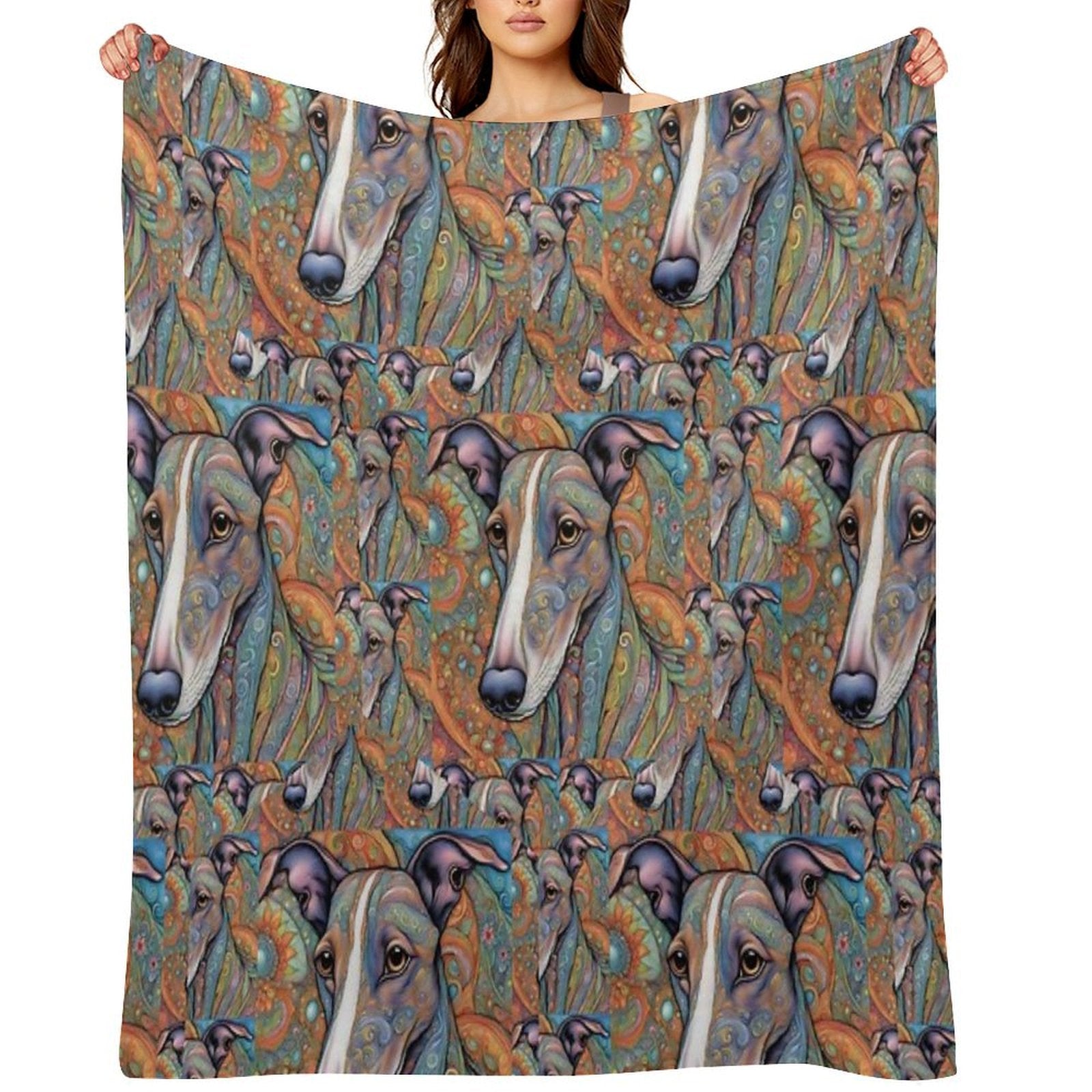 Paisley Hounds Versatility Throw Blanket