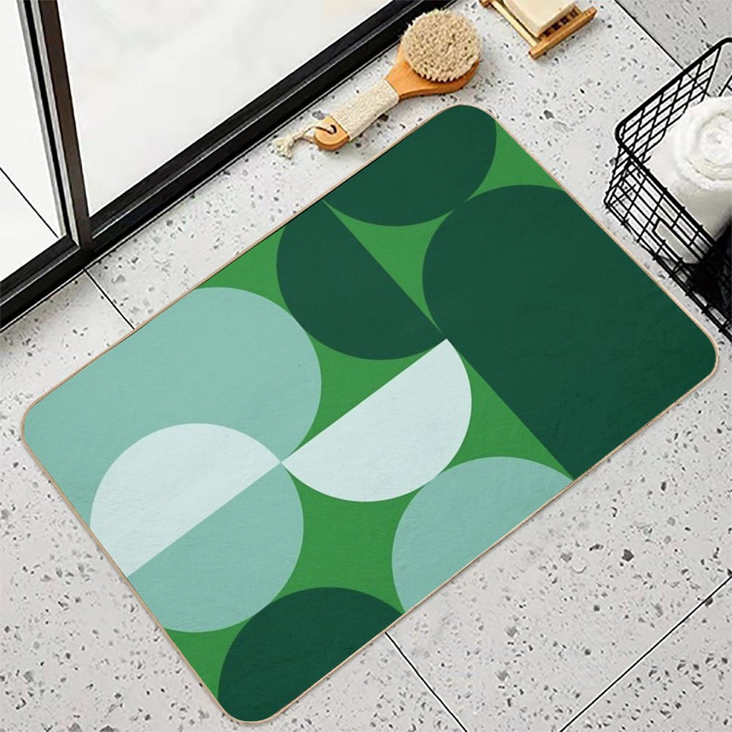 Bauhaus No 8 Retro Stylish Poster Design  Eco-Friendly Bath Mat