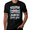 Keeper Of The Gender Loves Aunt You Auntie Baby Announcement  High-quality Stitching T-Shirt
