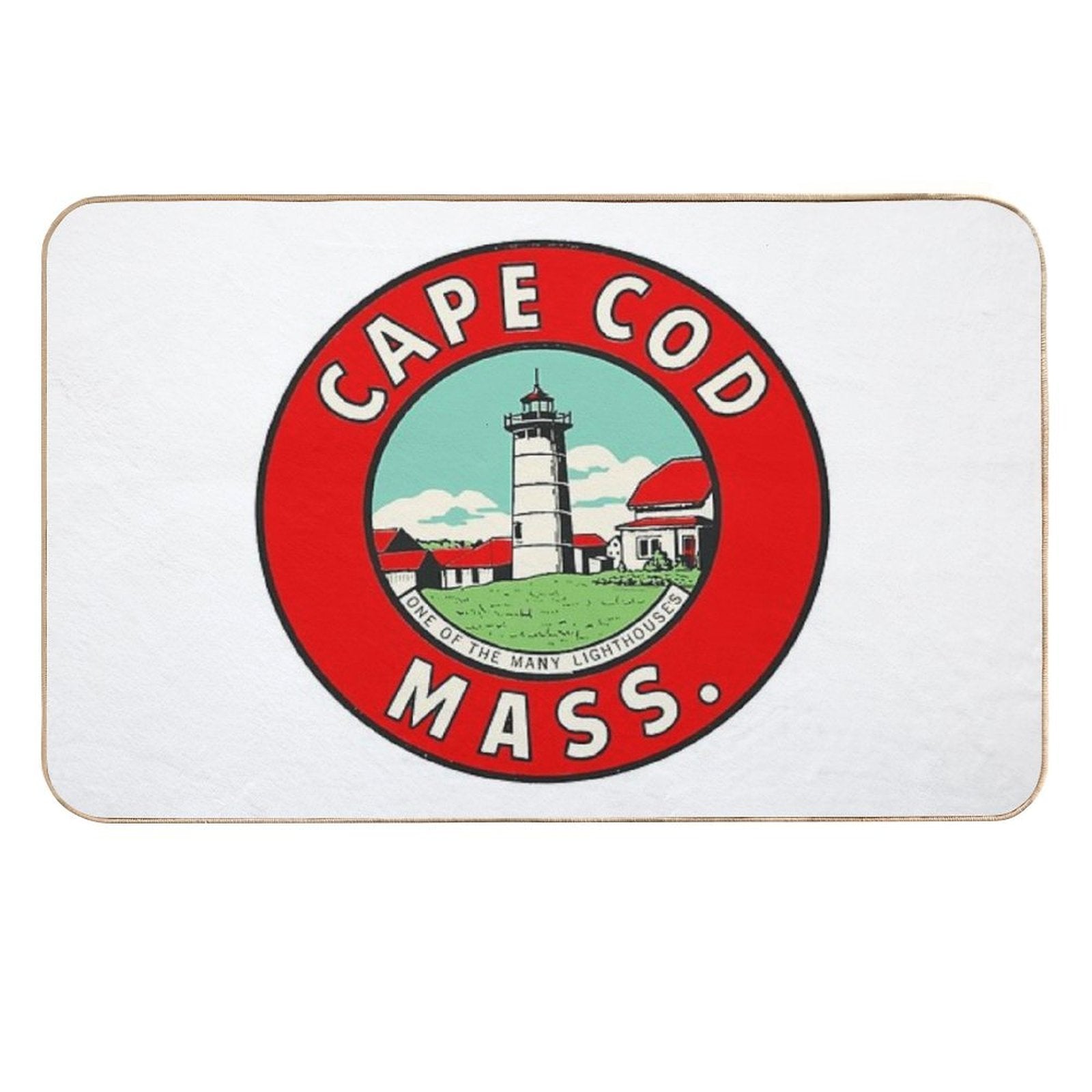 Vintage Cape Cod Decal  Versatile Bath Mat