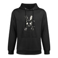 Creepy Cute Bunny Rabbit Alt Goth Grunge Horror Aesthetic, Small Cotton-Polyester Blend Hoodie