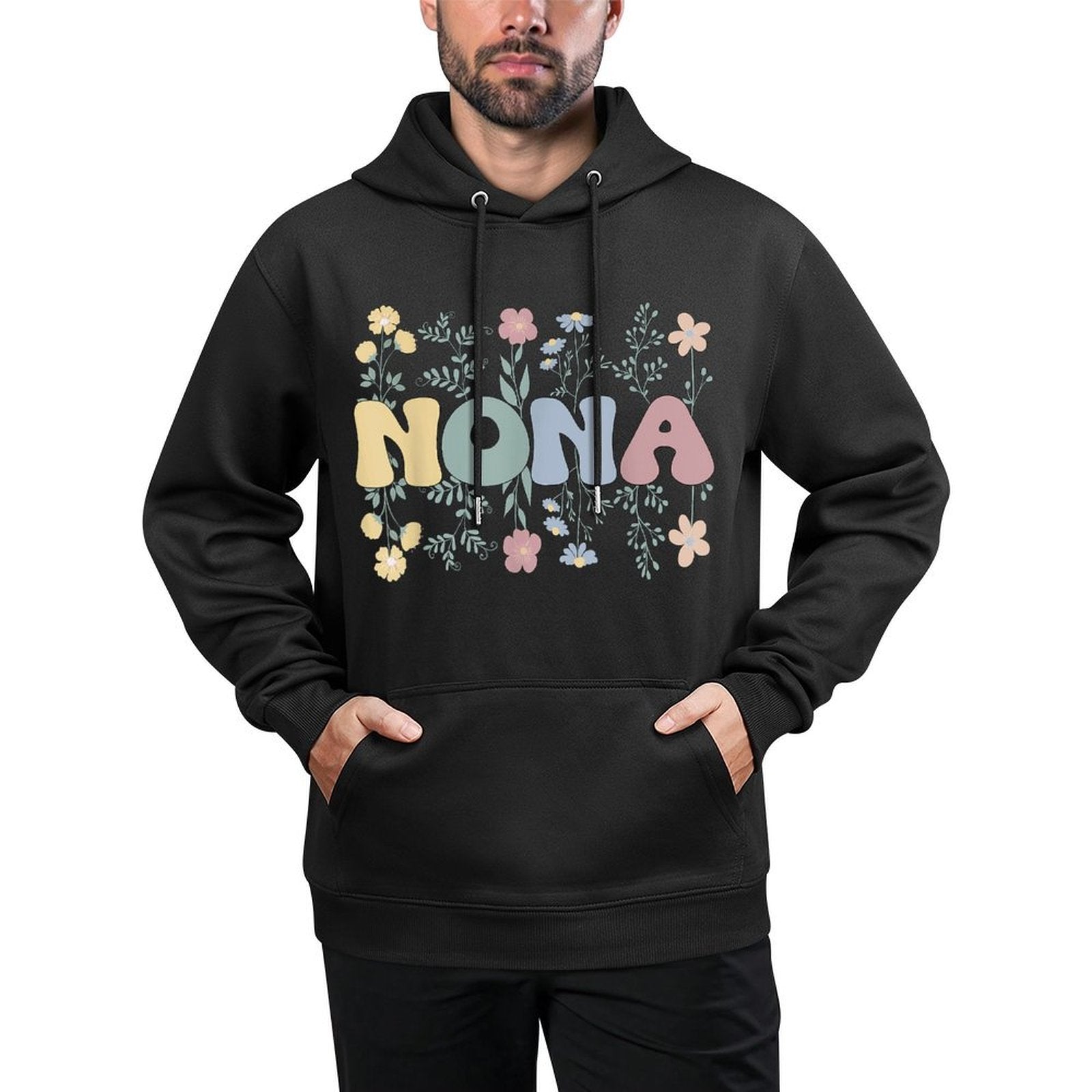 Groovy Nona Grandmother Flowers Nona Grandma Versatile Streetwear Hoodie