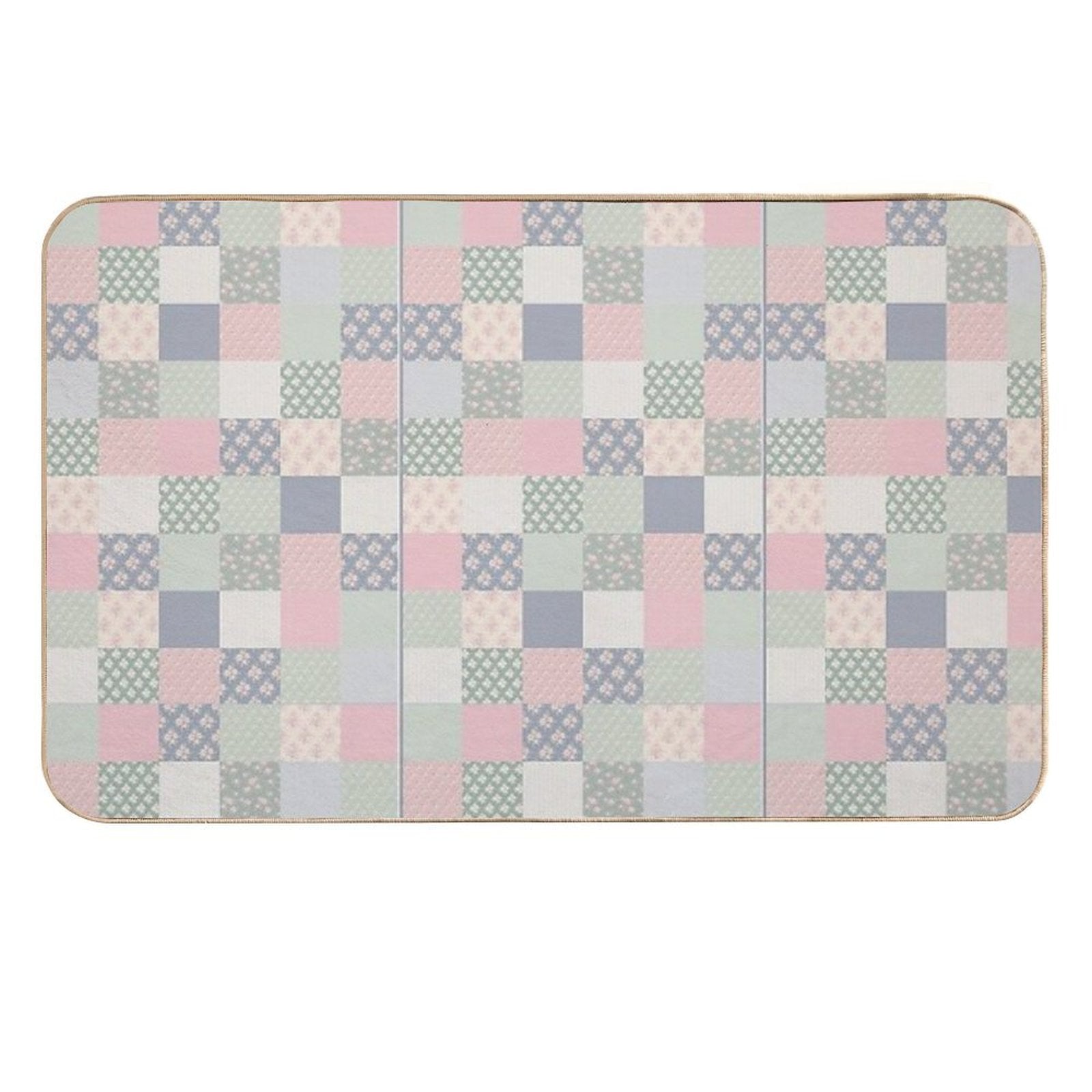 Coquette Floral Patchwork  Slip-Resistant Bath Mat