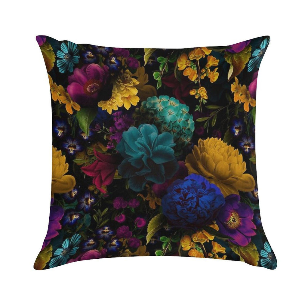 Mystical Night II Botanical Night Garden Nightgarden Soft Luxury Feel Throw Pillow