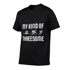 Triathlon Triathlete Funny My Kind Of Threesome Gift  Cotton T-Shirt