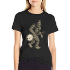Grassquatch! Vintage Bigfoot  Bluegrass Banjo Music  Soft T-Shirt