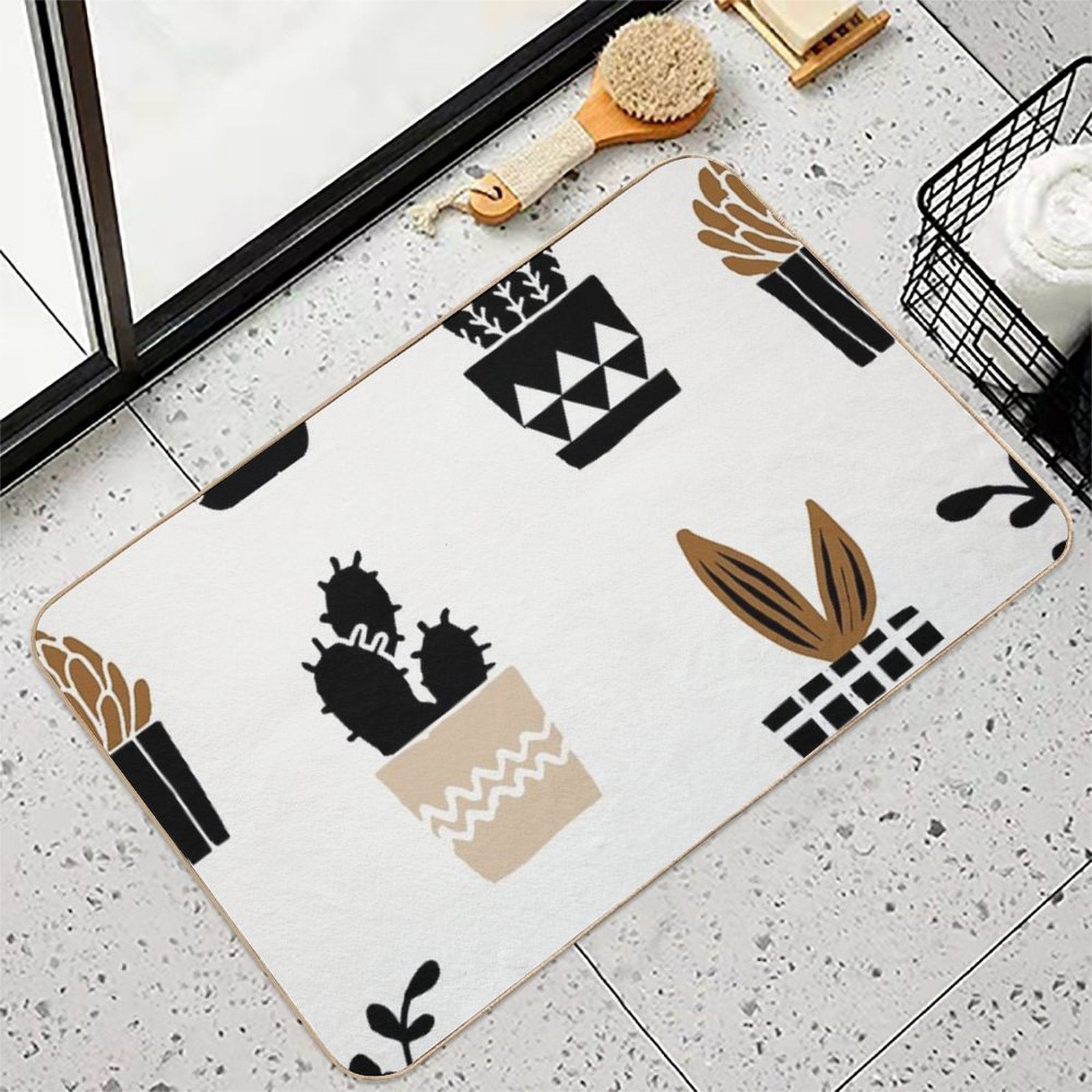 Assorted Cactus Pattern  Non-Slip Bath Mat